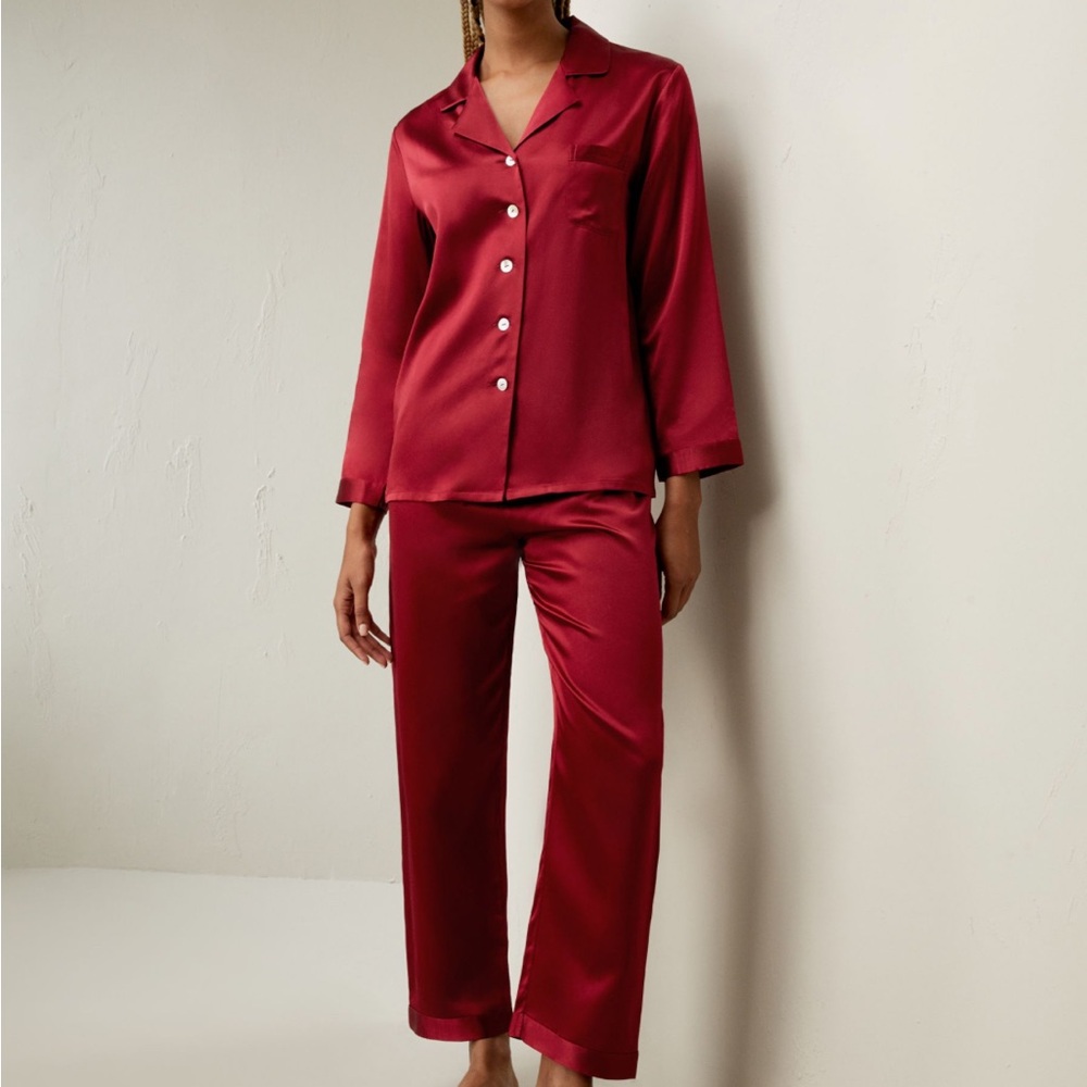 New with tags lilysilk 22 Momme Full Length Silk Women Pajamas Set